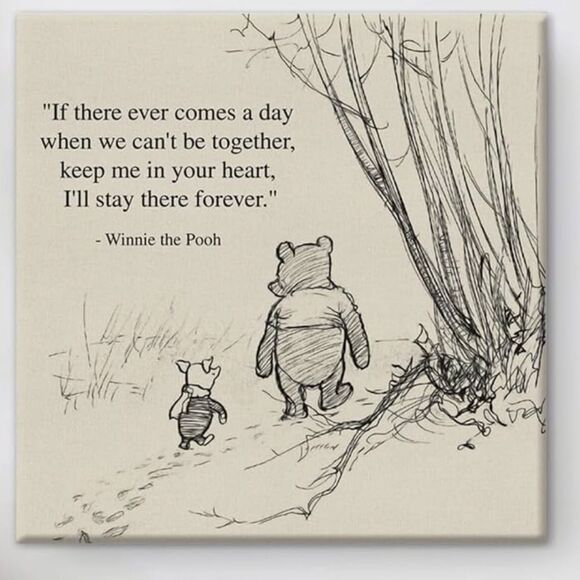 Winnie the Pooh canvas 8 x 8 Wall Decor - Picture 1 of 8